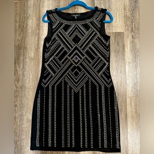 NWT WHBM little black dress with beautiful gold detail